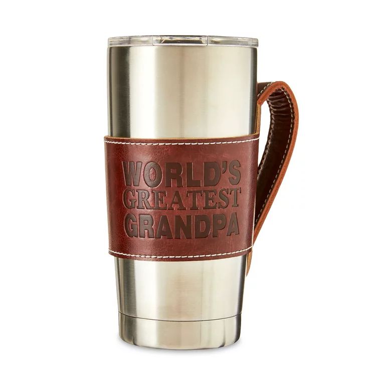 Father's Day Faux Leather Wrap Tumbler, World's Greatest Grandpa - Way to Celebrate | Walmart (US)