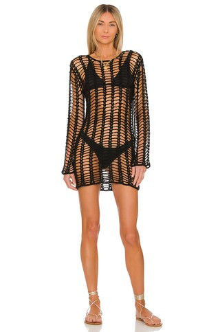superdown Miranda Crochet Mini Dress in Black from Revolve.com | Revolve Clothing (Global)