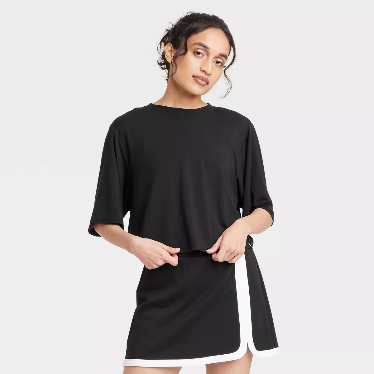 Women's Boxy Cropped Short Sleeve Top - JoyLab™ | Target