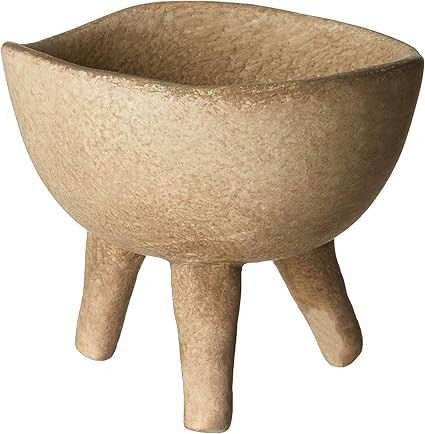 Creative Co-op Small Matte Taupe Terracotta Footed Planter | Amazon (US)