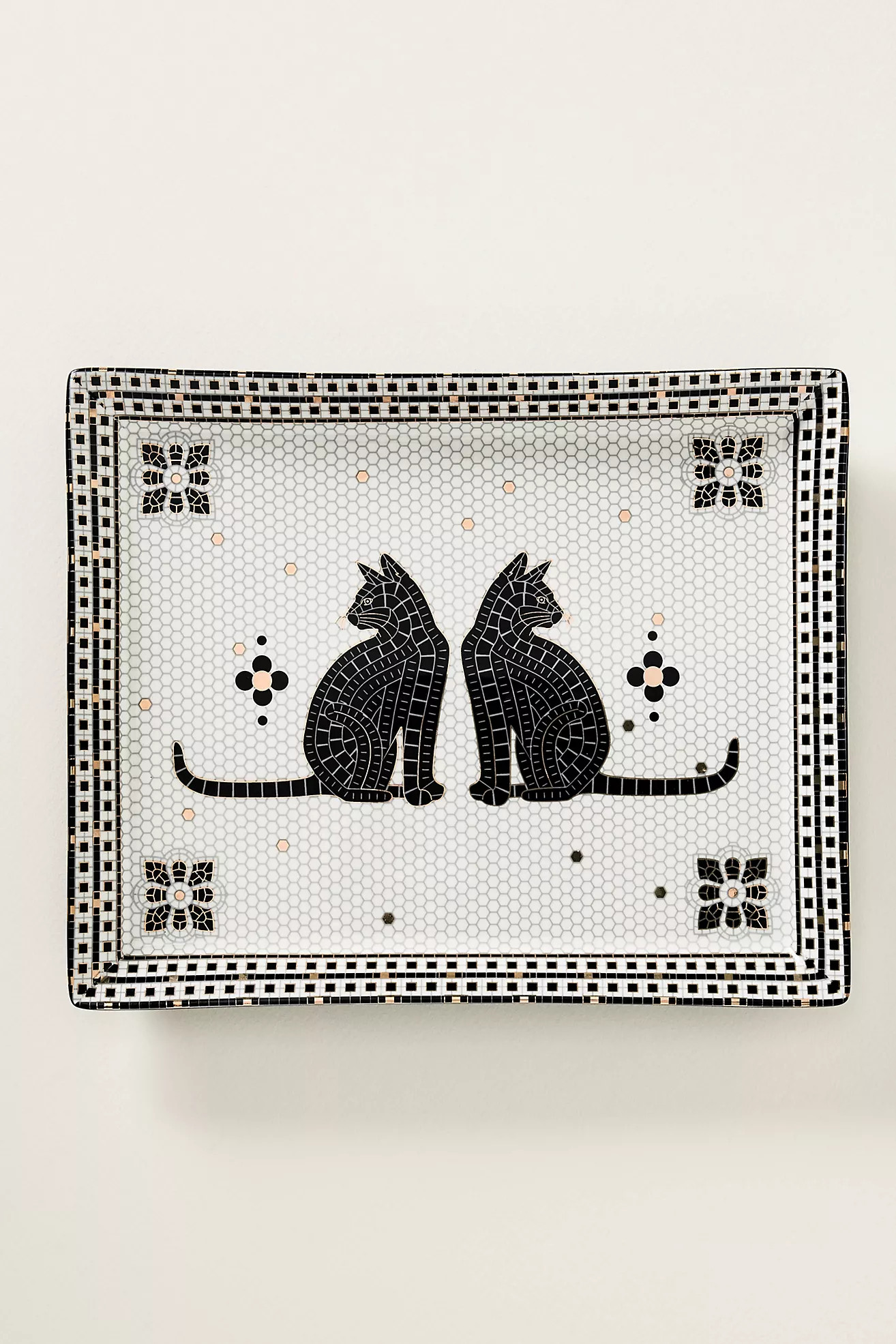 Bistro Tile 24k Gold Accent Halloween Vanity Tray | Anthropologie (US)