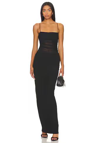 AFRM X Revolve Essentials Jennan Dress in Noir from Revolve.com | Revolve Clothing (Global)