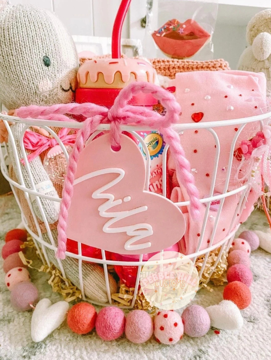 Valentines Day Heart Tags, Valentines Basket, Valentines for Kids, Personalized Name Tag, Valenti... | Etsy (US)