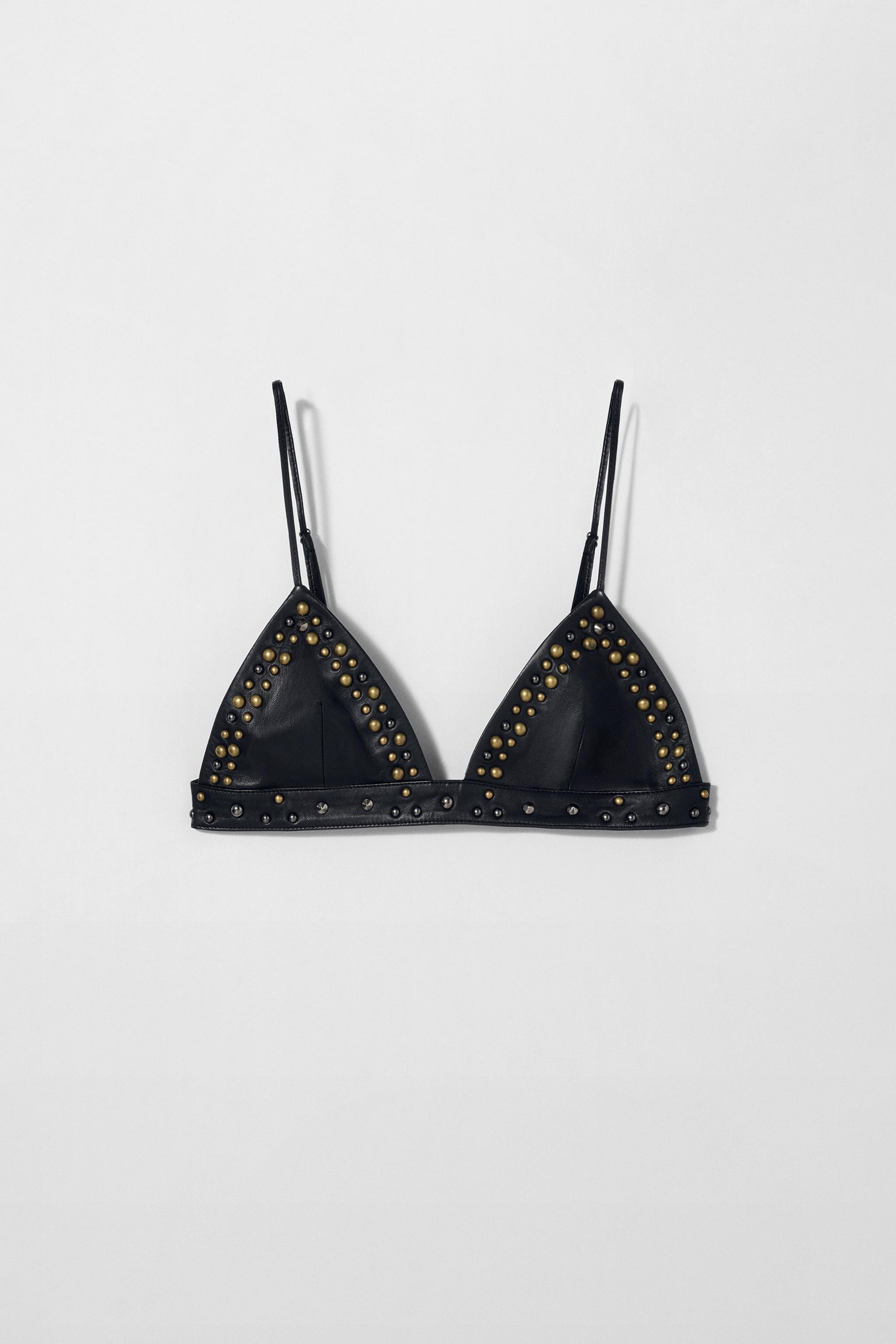 LEATHER STUDDED BRA KATE MOSS X ZARA | Zara UK