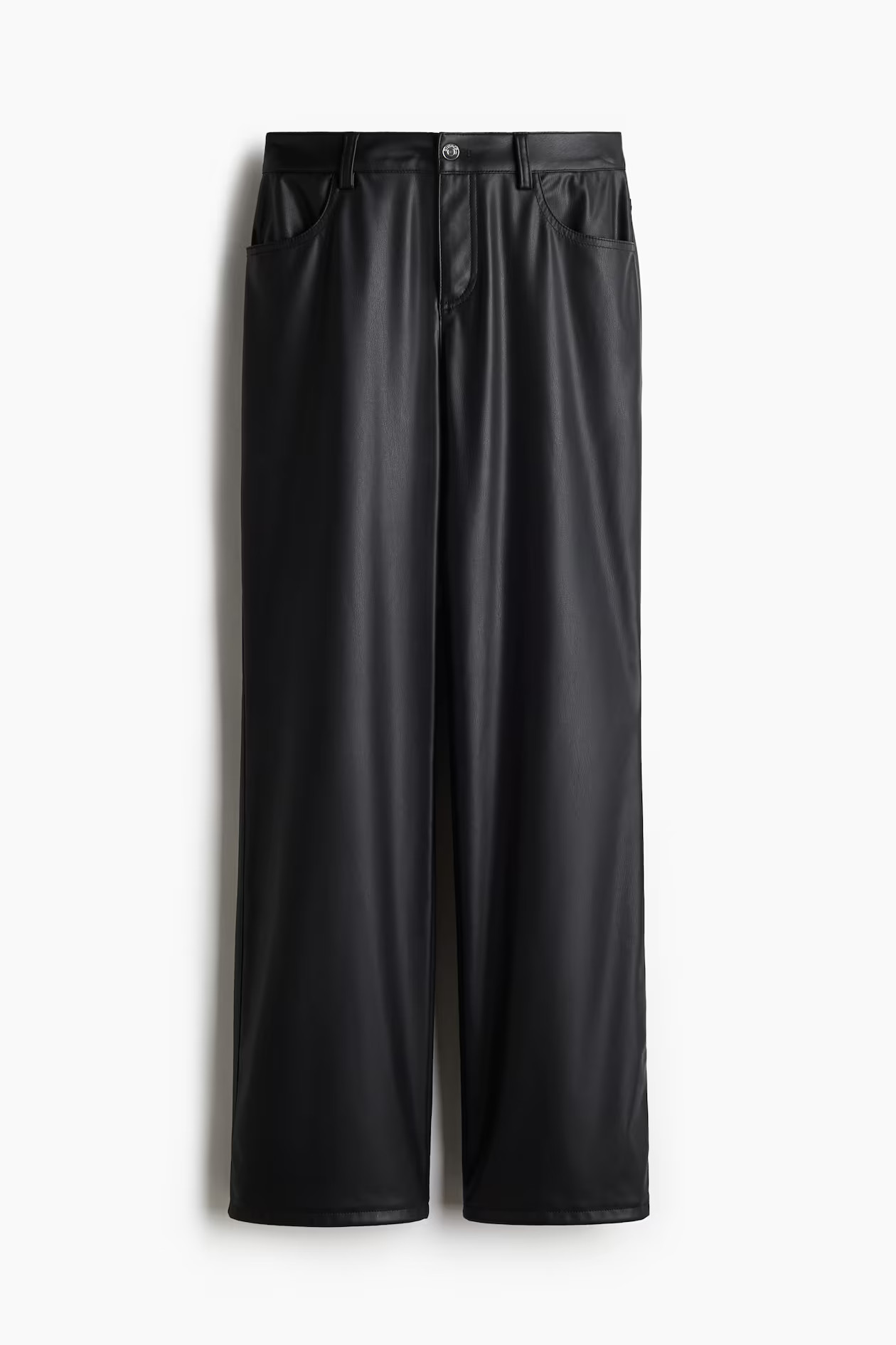 Pantalon droit en tissu enduit | H&M (FR, IT, ES, PT, BE)