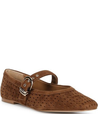 Dolce Vita Mikela Perforated Suede Mary Jane Ballet Flats -  9 | Dillard's