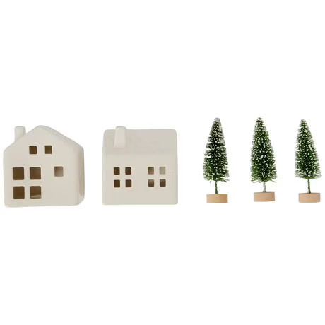 Holiday Time 11.5" Ceramic Houses Set, 11.5" X 3" X 5" | Walmart (CA)