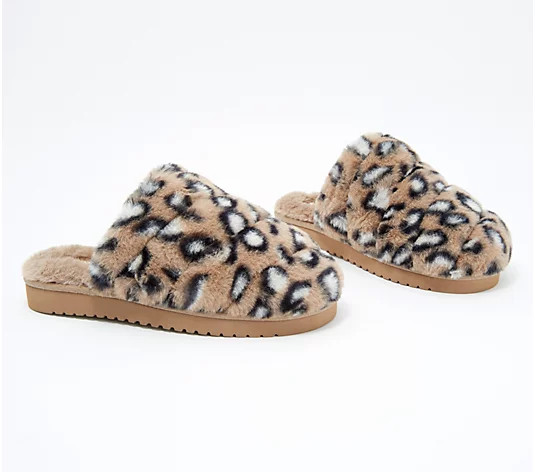 Koolaburra Abstract Fluff Slippers - Starleen - QVC.com | QVC
