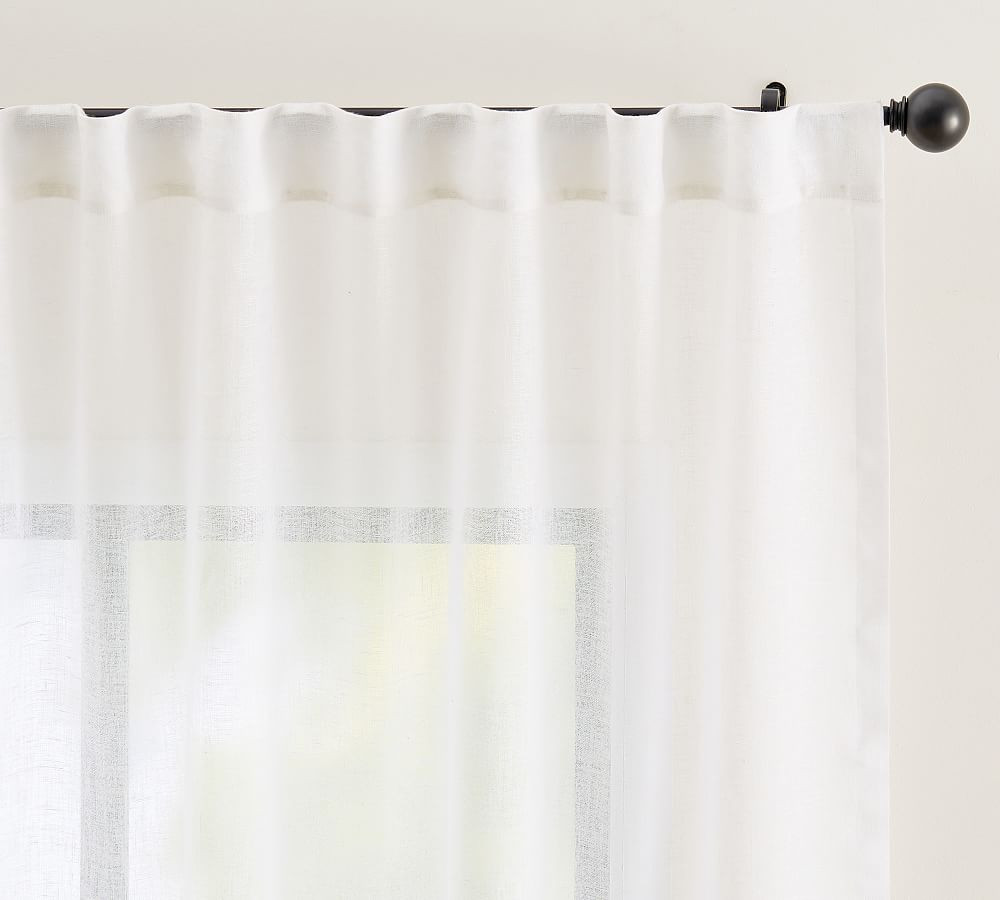 Emery Linen Sheer Curtain | Pottery Barn (US)