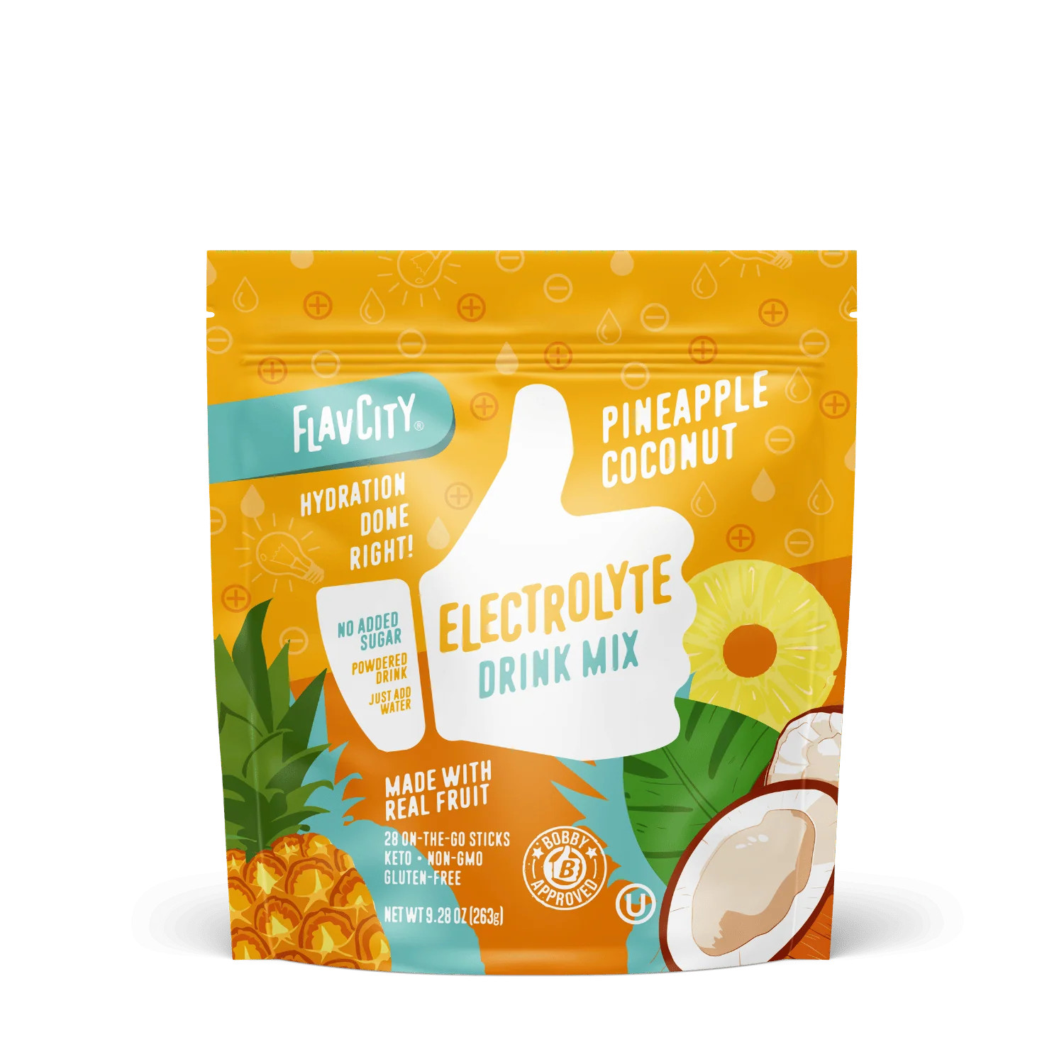 Pineapple Coconut Electrolyte Drink Powder Mix | FlavCity | FlavCity
