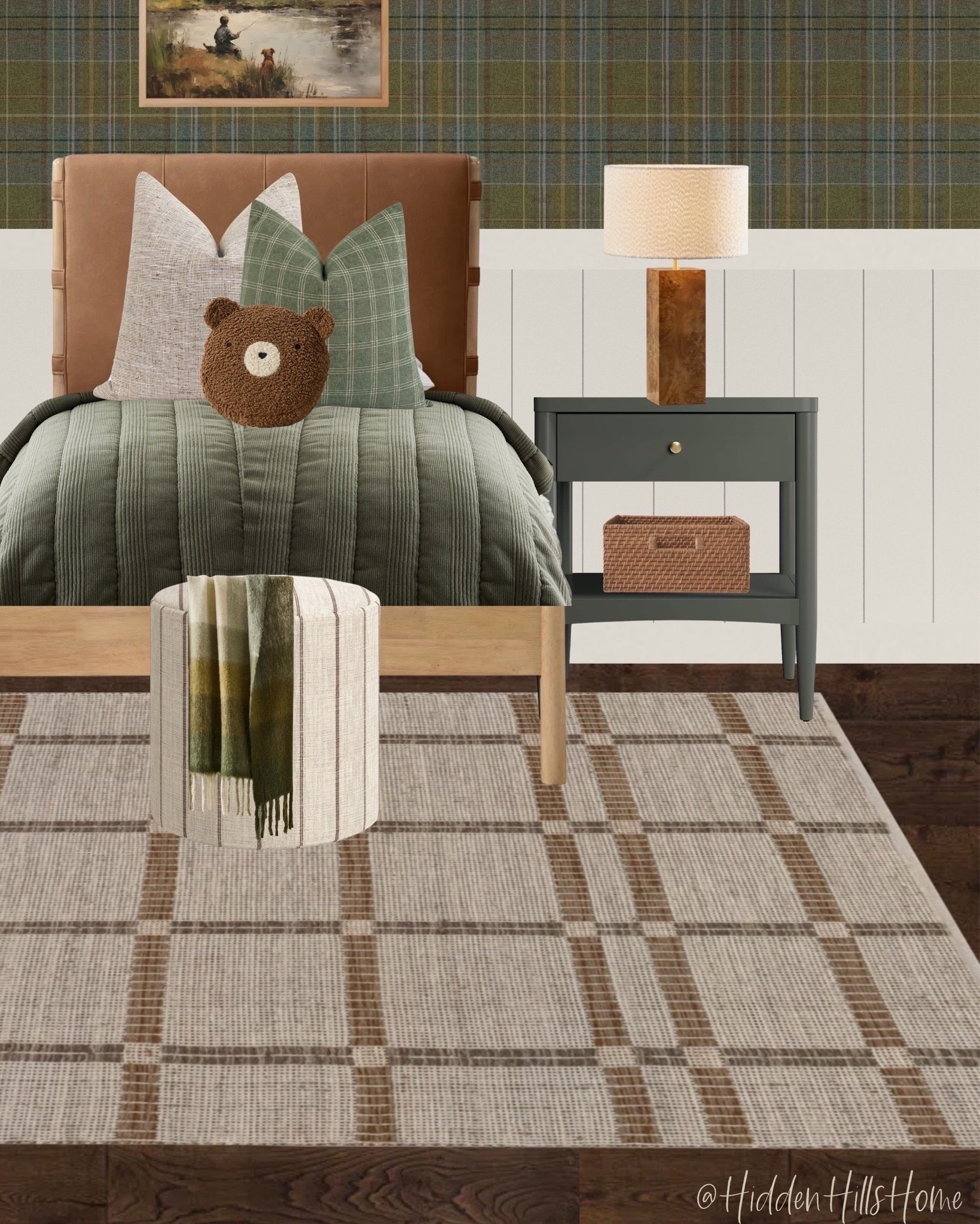 Kids bedroom decor mood board, boys room design, boys bedroom inspiration, home decor ideas, wallpaper, bedroom rug, nightstands, toddler boys room, outdoorsy room #boys

#LTKHome #LTKSaleAlert #LTKKids