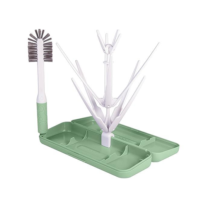 Ubbi On-The-Go Drying Rack and Brush Set, Includes Travel Case and Bottle Brush for Compact Stora... | Amazon (US)