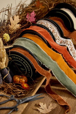Holiday Velvet Ribbon in Brown, Size: Medium at Terrain | Terrain