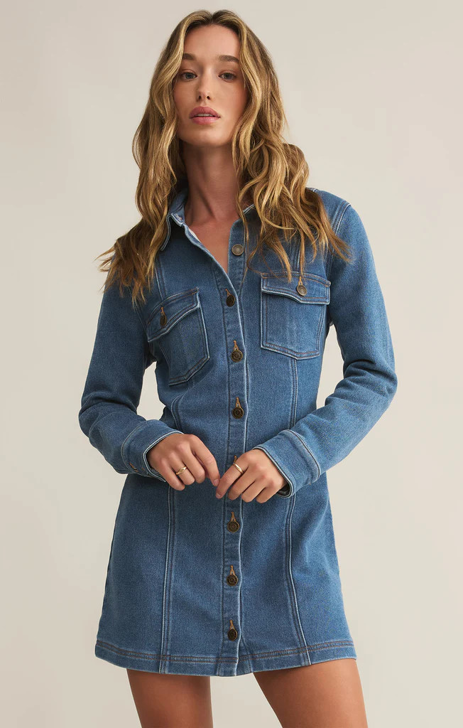 Candice Perfect Knit Denim Mini Dress | Z Supply