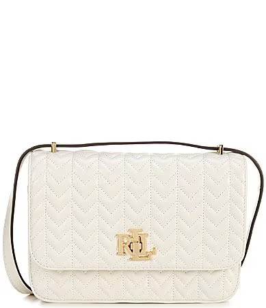 Lauren Ralph Lauren Sophee Medium Quilted Shoulder Bag - White | Dillard's