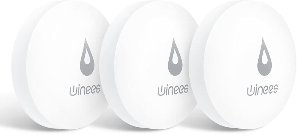 Winees WiFi Water Leak Detector, 3 Pack Water Sensors(Hub Not Included), Easy Set Up, 100M Transm... | Amazon (US)