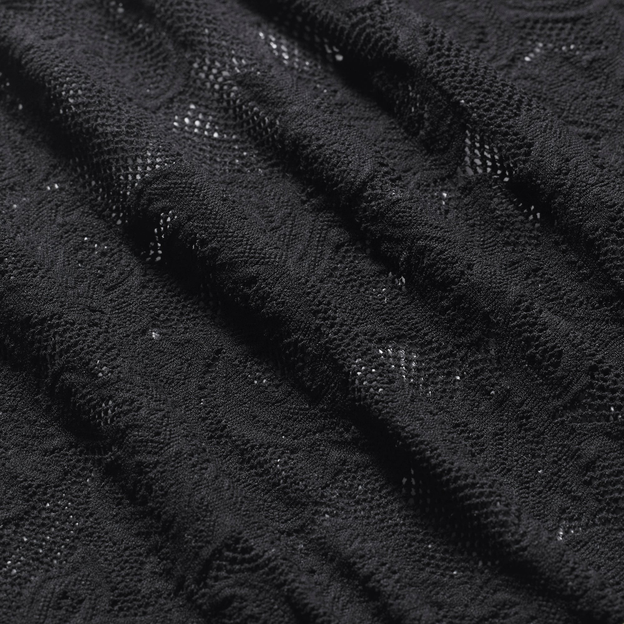 KNIT LACE MOCK NECK LONG DRESS | OBSIDIAN | SKIMS (US)