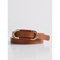 Tailored Oval Skinny Belt in Brown | Torrid (US & Canada)