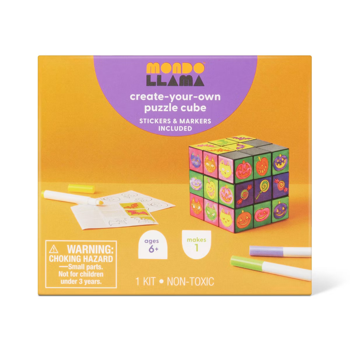 Make-Your-Own Halloween Puzzle Cube - Mondo Llama™ | Target