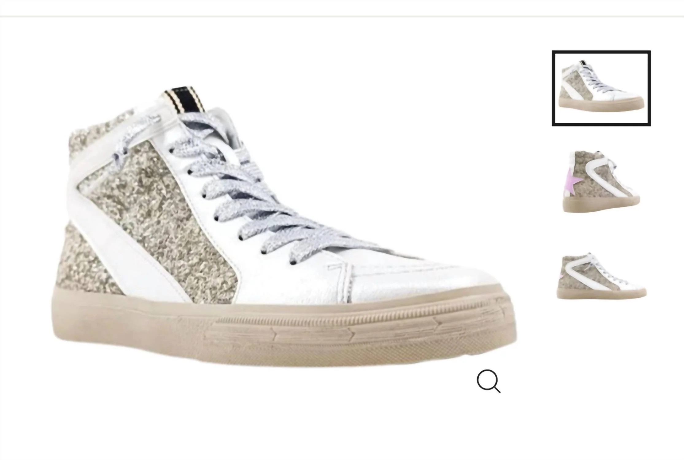 Women Rooney High Top Sneaker In Pearl Glitter | Shop Simon