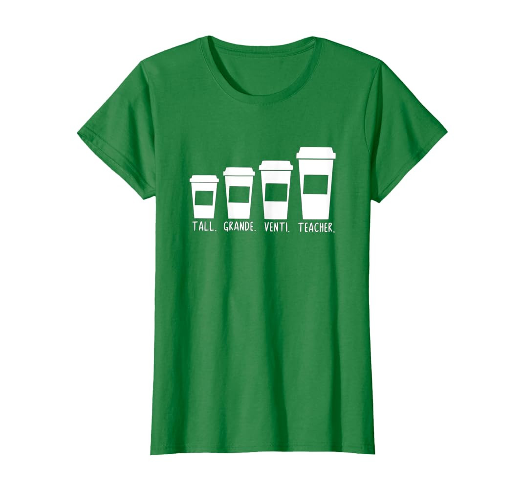 Coffee Themed Teacher Tall Grande Venti Teacher Back School Men Women Kids T-Shirt | Amazon (US)
