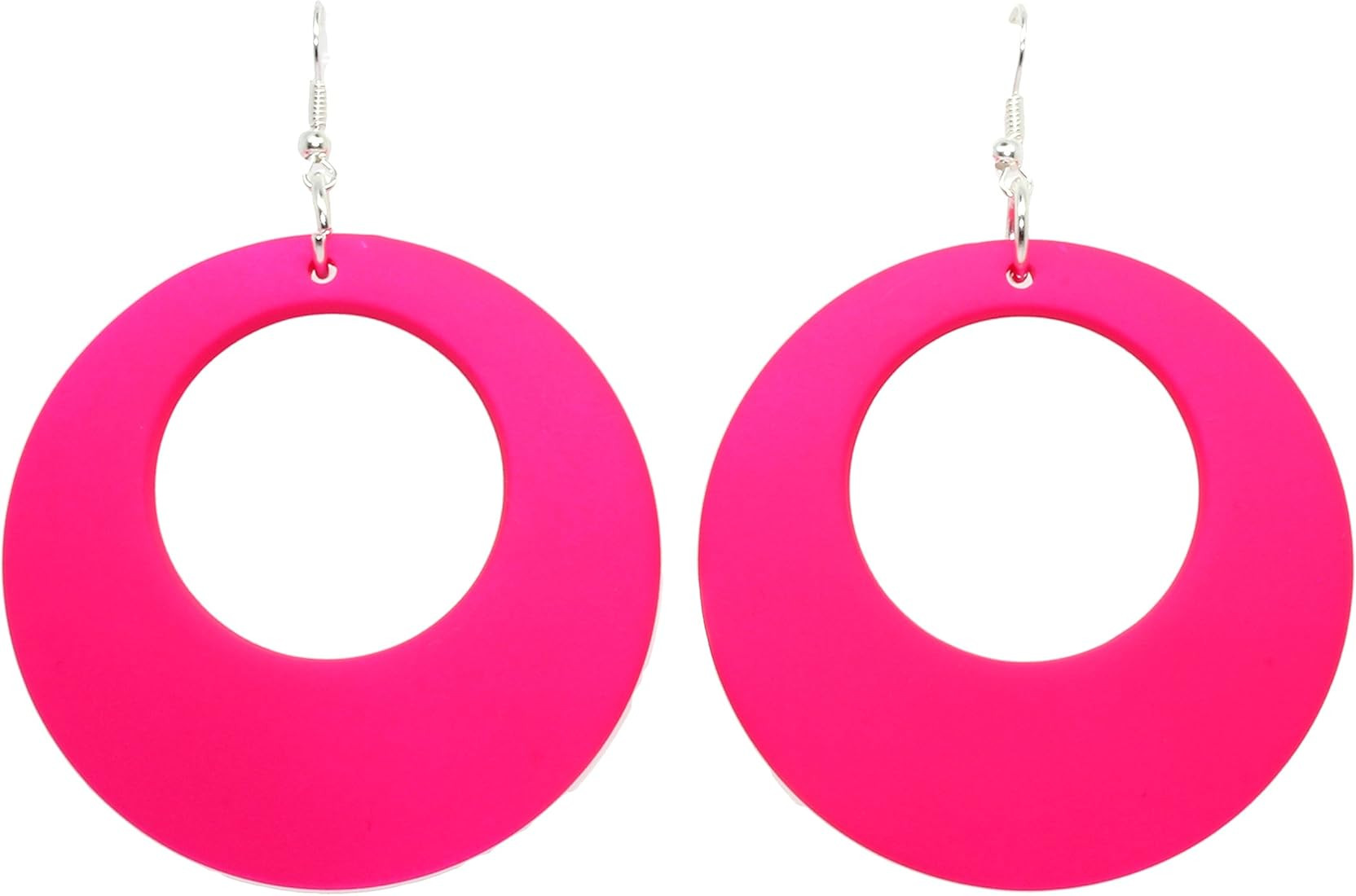 Bluebubble DISCO FEVER 56mm Large Round Neon Hoop Earrings in Gift Bag - 32 Colours Available | Amazon (UK)