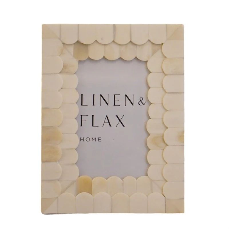 Cream Scallop Photo Frame | Linen & Flax Co