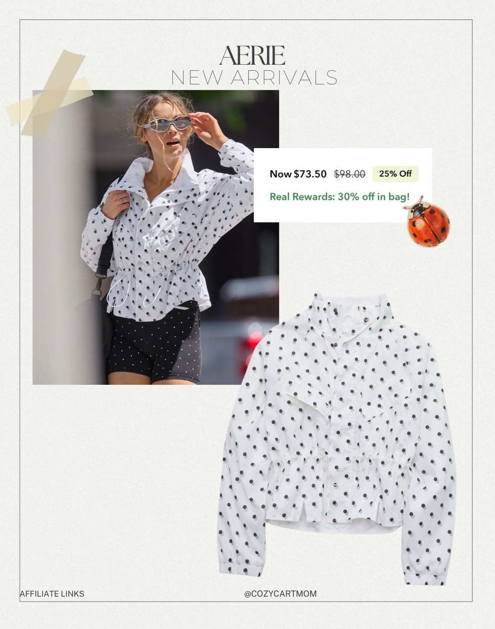 Aerie Polka Dot Cinch Windbreaker is finally on sale 👀🤍
Snag it before they sell out!

#LTKootd #LTKActive #LTKSaleAlert