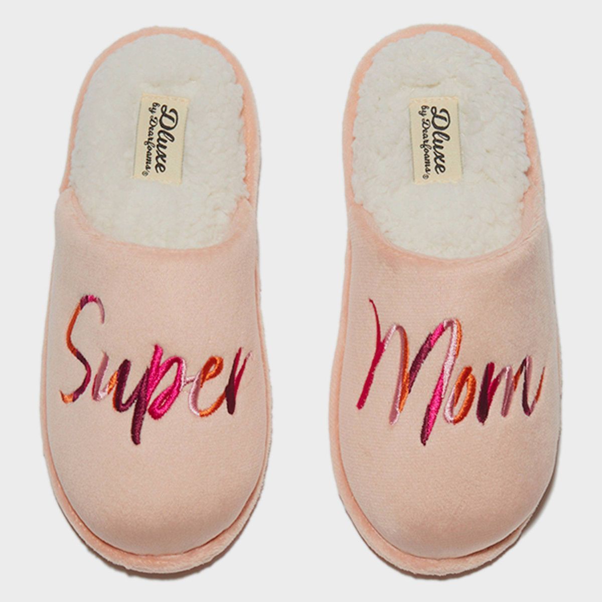 dluxe by dearfoams Women's Super Mom Slide Slippers - Peach | Target
