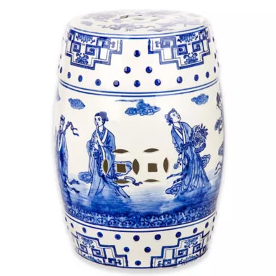 Safavieh Ocean Jewel 18-Inch Garden Stool in Blue | Bed Bath & Beyond | Bed Bath & Beyond