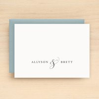Couples Stationery Personalized Stationary For - Plume Design Wedding Newlywed Bridal Shower Anniver | Etsy (US)