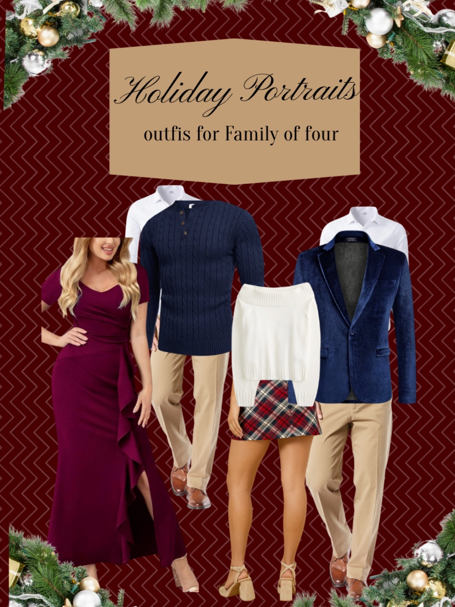 I rounded up the prettiest family portrait attire for the Holiday season. A mix of velvet and plaids gives an elegant Christmas look. I’m loving with wine color burgundy dress that is plus size friendly and flattering for family Christmas cards. 

#LTKHoliday #LTKSeasonal #LTKFamily