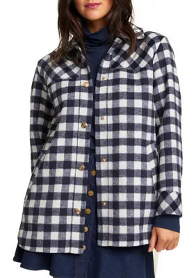 Draper James Women's Gingham Shirt Jacket | Belk