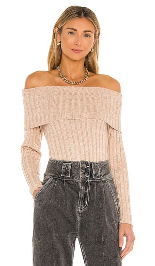 Hobbs Sweater in Marled Sand | Revolve Clothing (Global)
