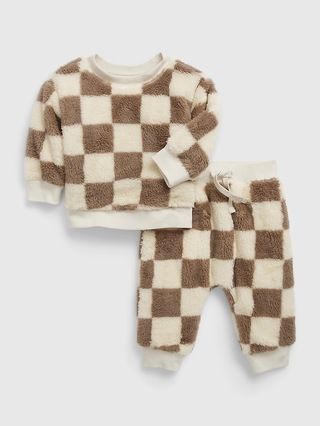 Baby Checkered Sherpa Outfit Set | Gap (US)