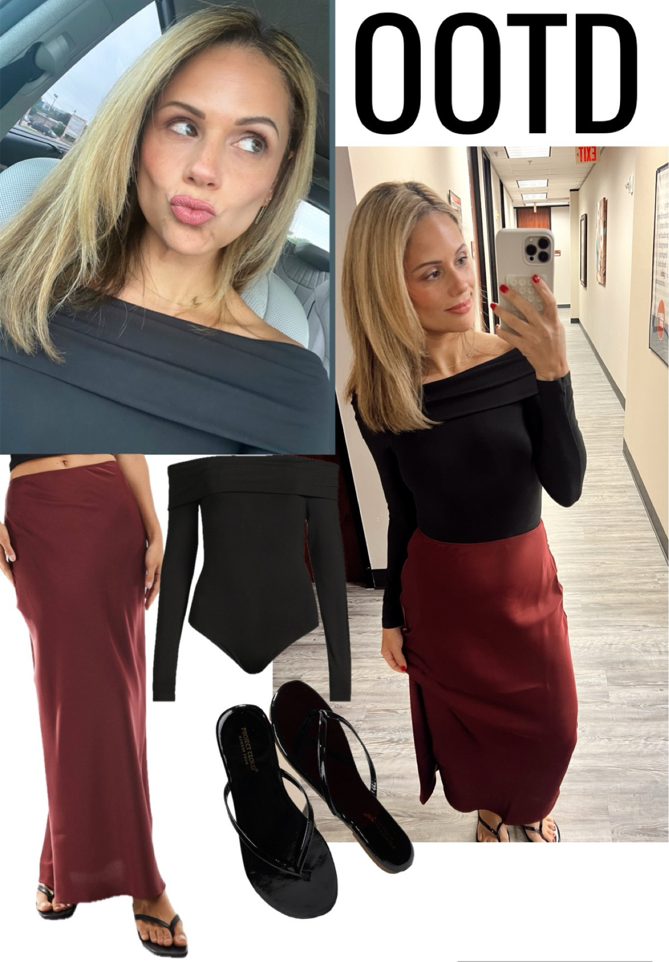 OOTD casual chic. 

Silk skirt. Off shoulder top. Walmart. Amazon fashion. Lip gloss. Beauty  

#LTKFindsUnder50 #LTKOver40 #LTKBeauty