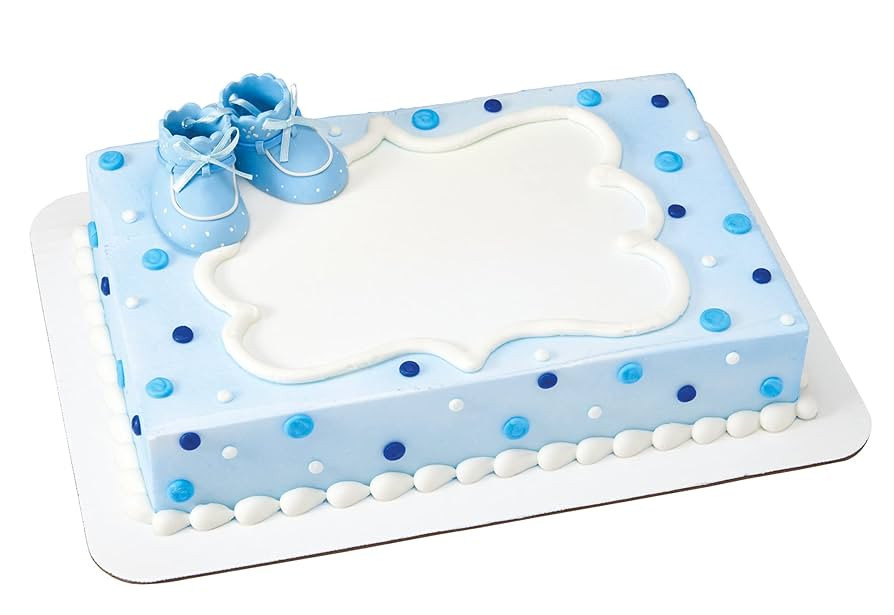 DecoSet® Blue Baby Booties Cake Decoration, 1 Piece Cake Topper, For Baby Shower, Birthday, Baby... | Amazon (US)