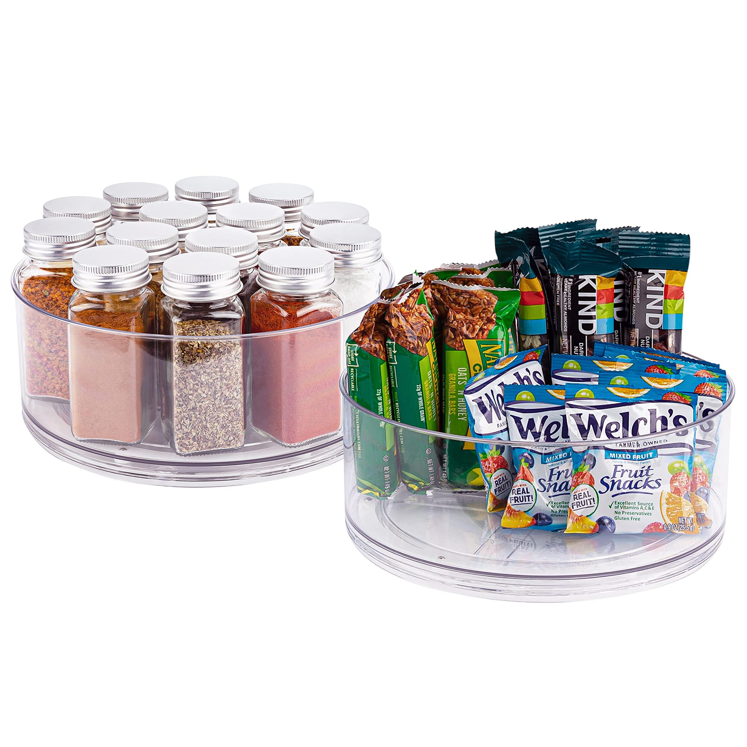 Oizeir Lazy Susan Turntable (2-Pack) - Clear Acrylic, Rotates 360 Degrees, Easily Organize Your F... | Amazon (US)