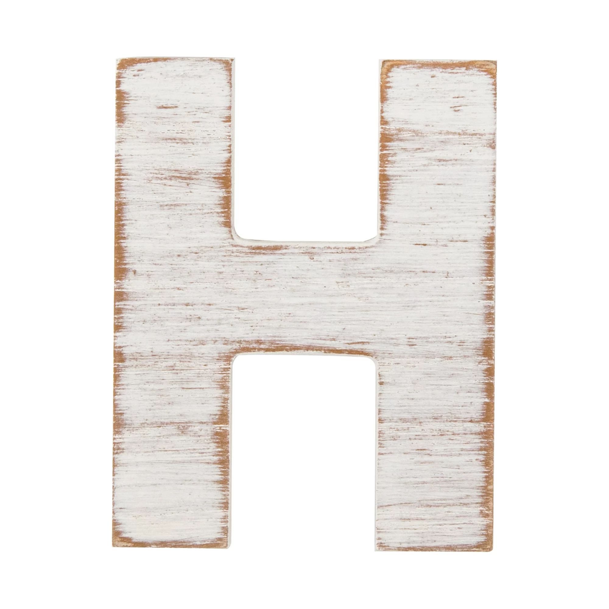 White Wash Rustic Letter H | Walmart (US)