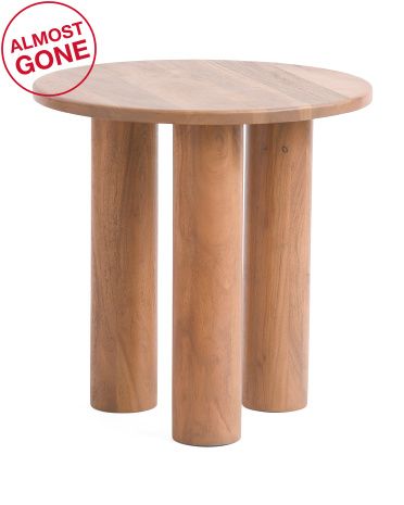 Wooden Round Leg Side Table | TJ Maxx