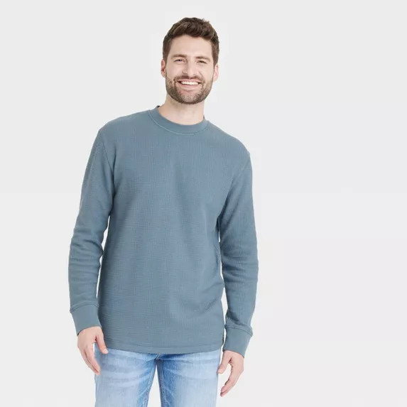 Men's Textured Long Sleeve T-Shirt - Goodfellow & Co™ | Target