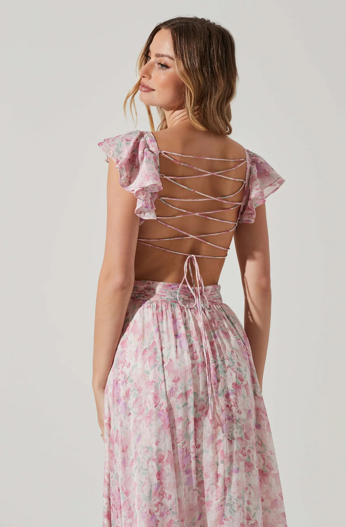 Primrose Floral Strappy Back Maxi Dress | ASTR The Label (US)
