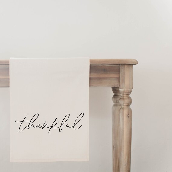 Table Runner - Thankful, home decor, present, housewarming gift, seasonal decor, tableware, Thank... | Etsy (US)