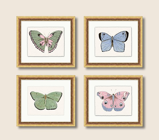 Jordan Connelly Soft Butterfly Framed Wall Art Collection | Pottery Barn Kids