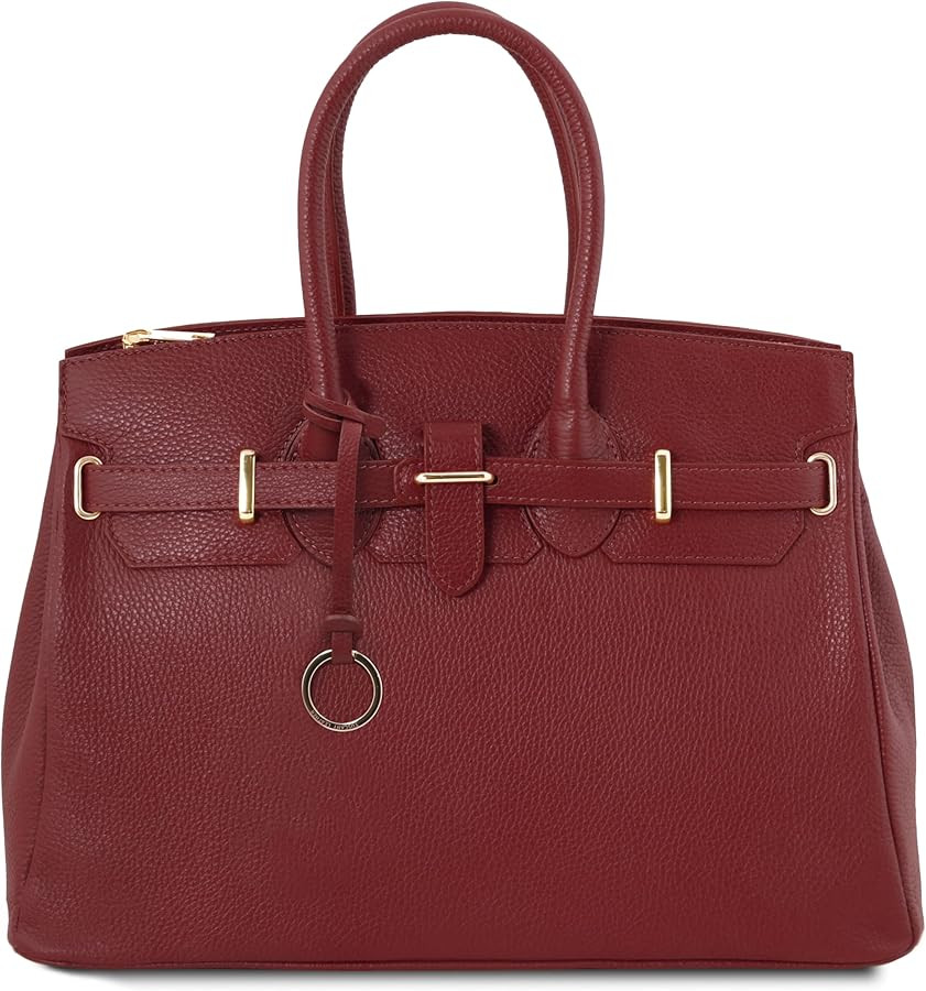 Tuscany Leather - TL Bag - Leather handbag with golden hardware - TL141529 | Amazon (US)