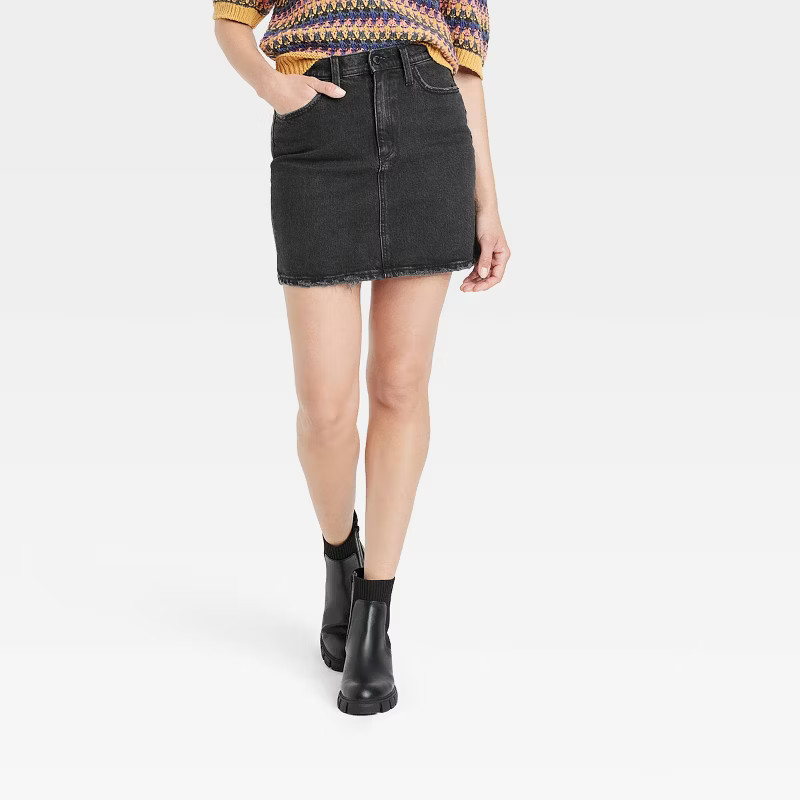 Women's High-Rise Denim Mini Skirt - Universal Thread™ | Target