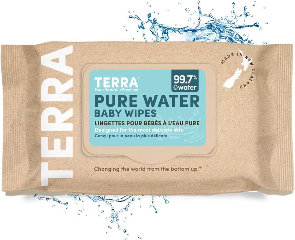 Bamboo Baby Wipes: Pure Water Wipes, 99.7% Pure New Zealand Water, 100% Biodegradable Bamboo Fibe... | Amazon (US)