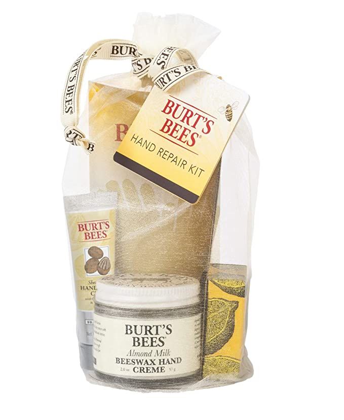 Burt's Bees Hand Repair Gift Set, 3 Hand Creams plus Gloves Almond Milk Hand Cream, Lemon Butter ... | Amazon (US)
