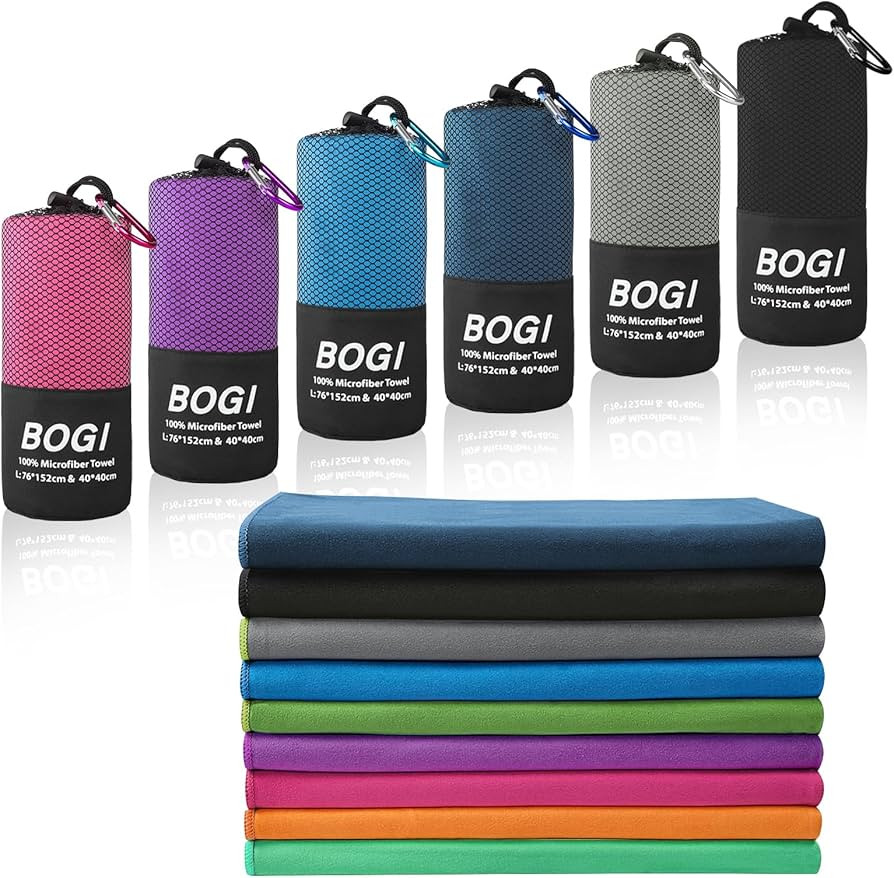 BOGI Microfiber Travel Sports Towel-Quick Dry Towel, Soft Lightweight Microfiber Camping Towel Ab... | Amazon (CA)