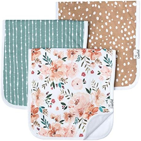 Baby Burp Cloth Small 21''x10'' Size Premium Absorbent Triple Layer 3-Pack Gift Set 'Autumn' by C... | Amazon (US)